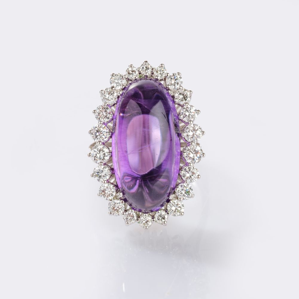 Amethyst Diamond Jewelry Set with Ring and Pendant Amethyst Diamond Jewelry Set with Ring and Pendant