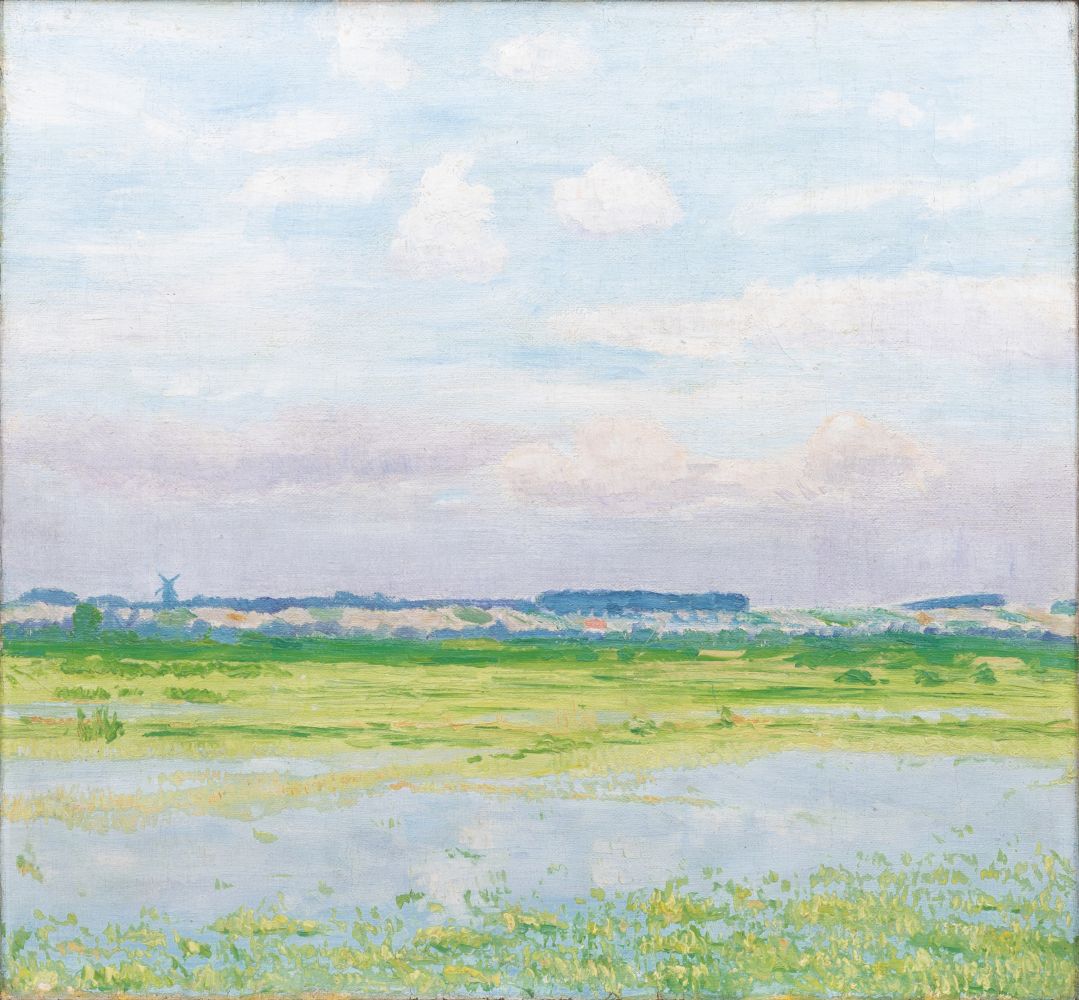 August Haake - Sommertag mit Quelkhorner Mühle Sommertag mit Quelkhorner Mühle