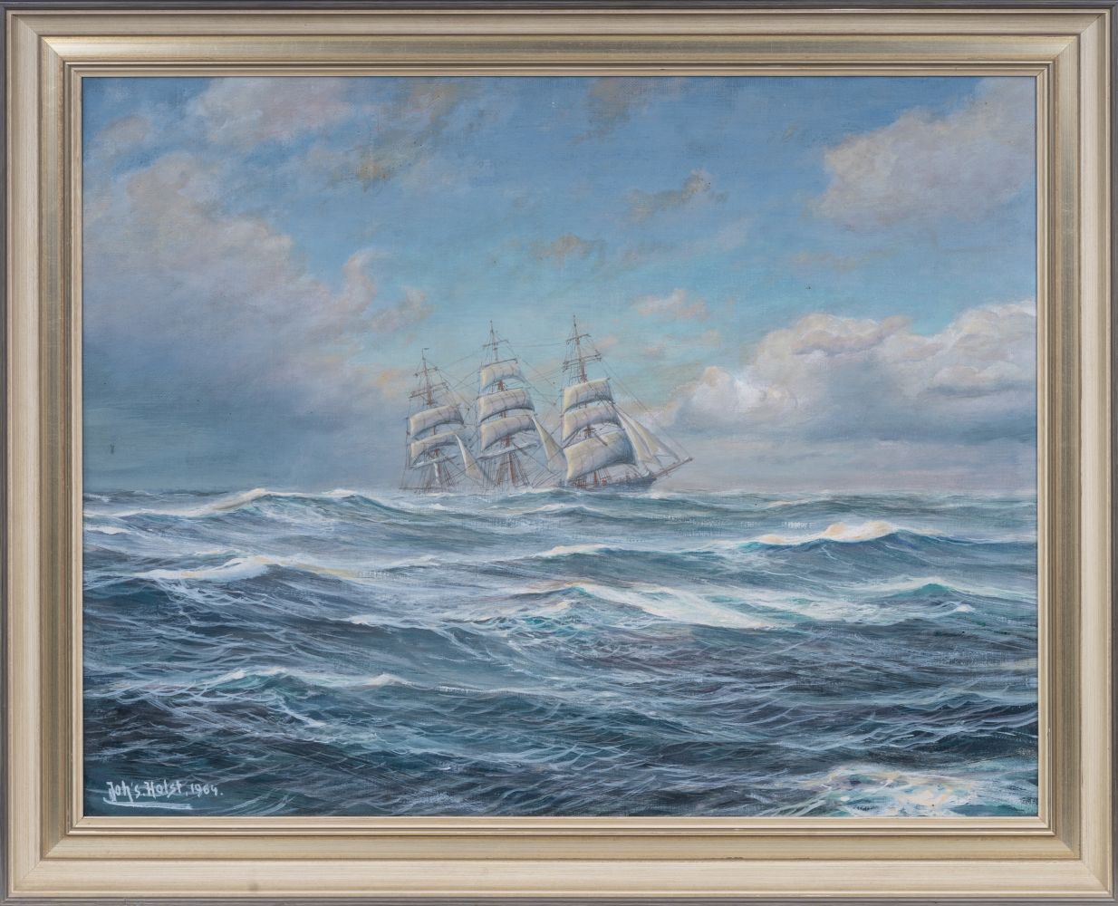 Three-master in heavy seas - image 2