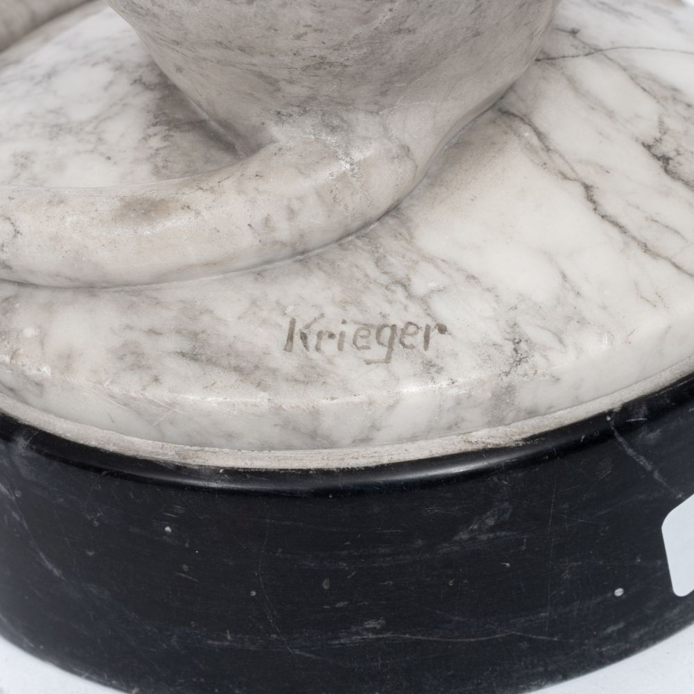 A Rare Marble Sculpture 'Rhesus Monkey' - image 4