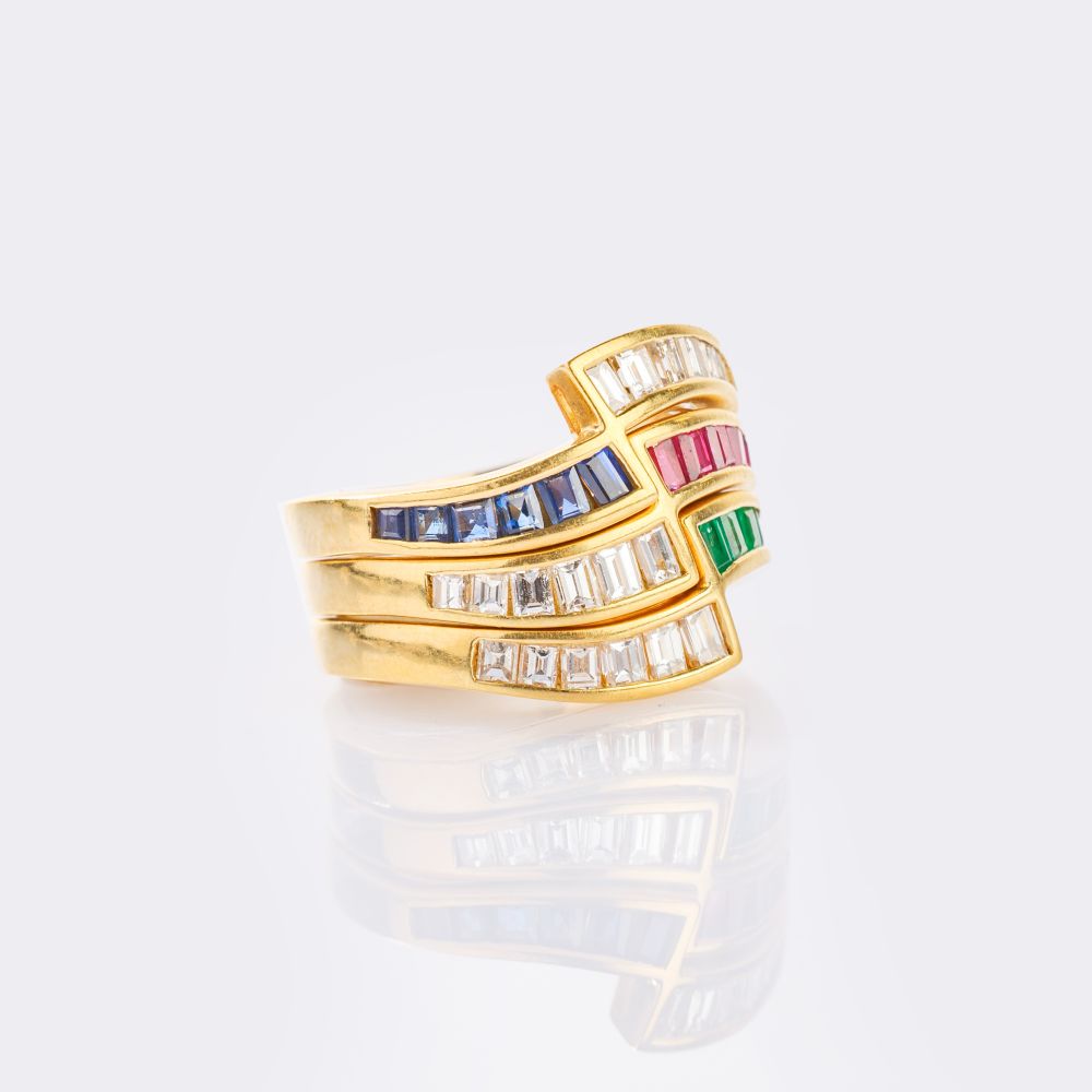 Set of 3 Gemstone Rings - image 2