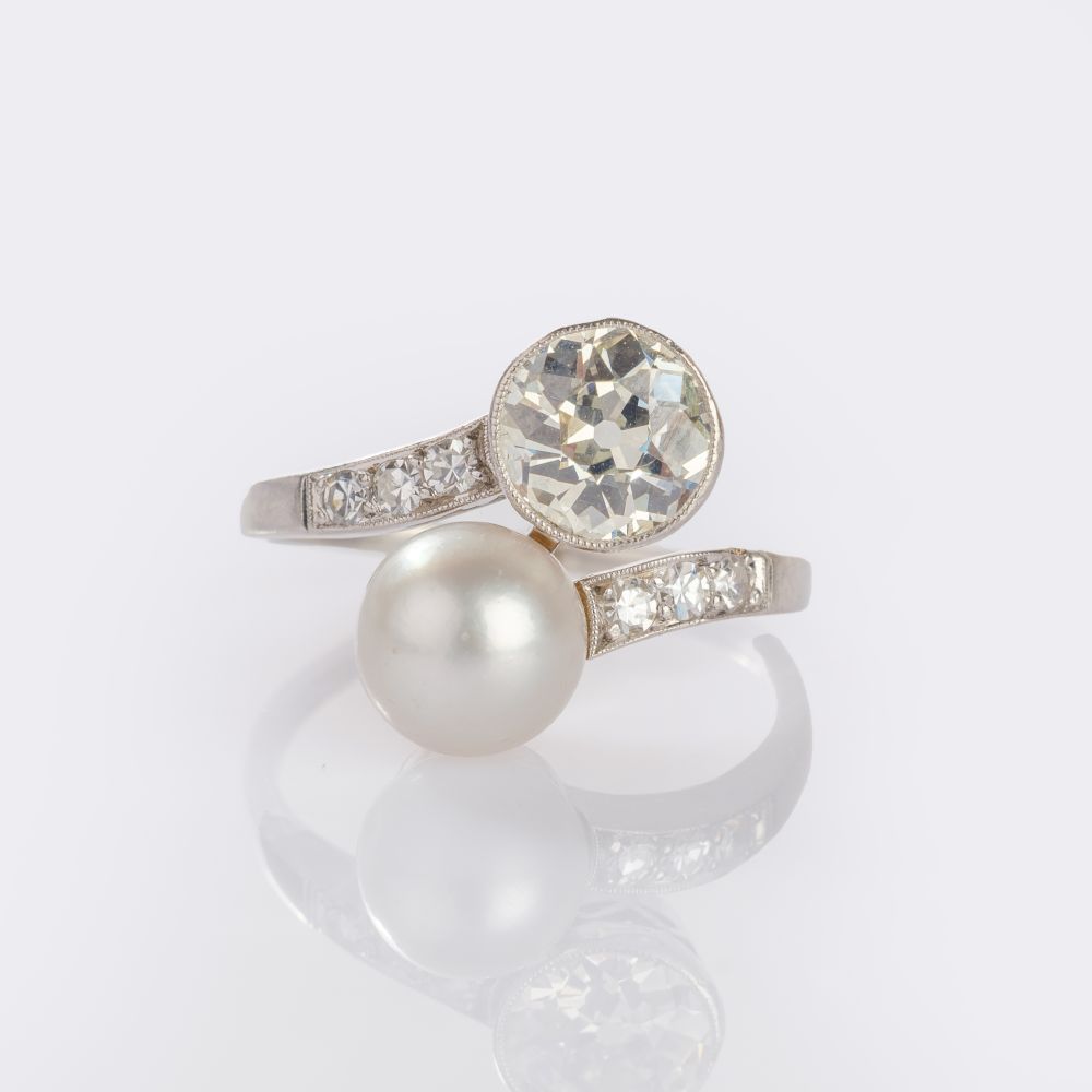 Art Nouveau Pearl Diamond Ring Art Nouveau Pearl Diamond Ring