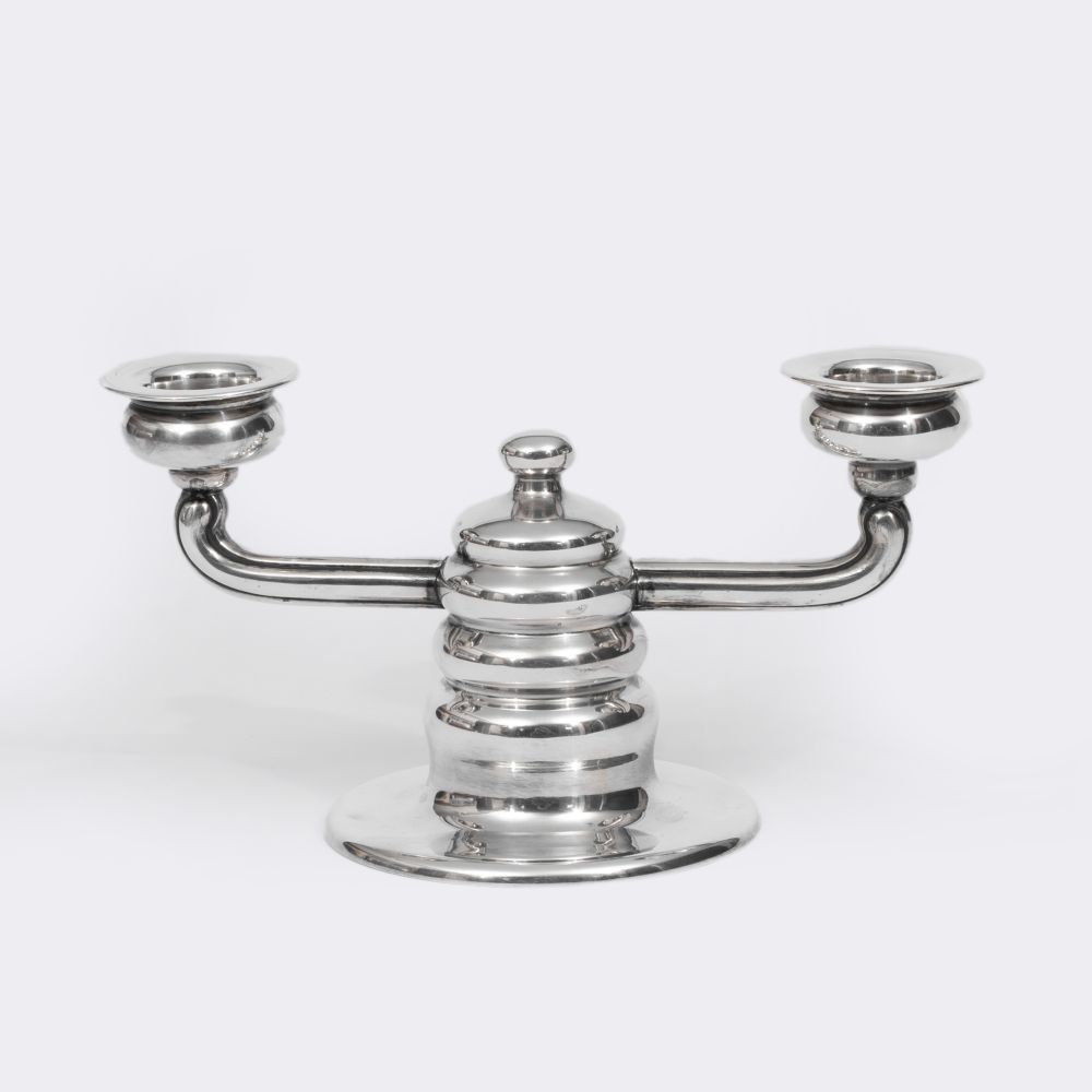 Wilhelm Binder, gegr. 1868 in Schwäbisch Gmünd - A Modern Two Branch Candelabra A Modern Two Branch Candelabra