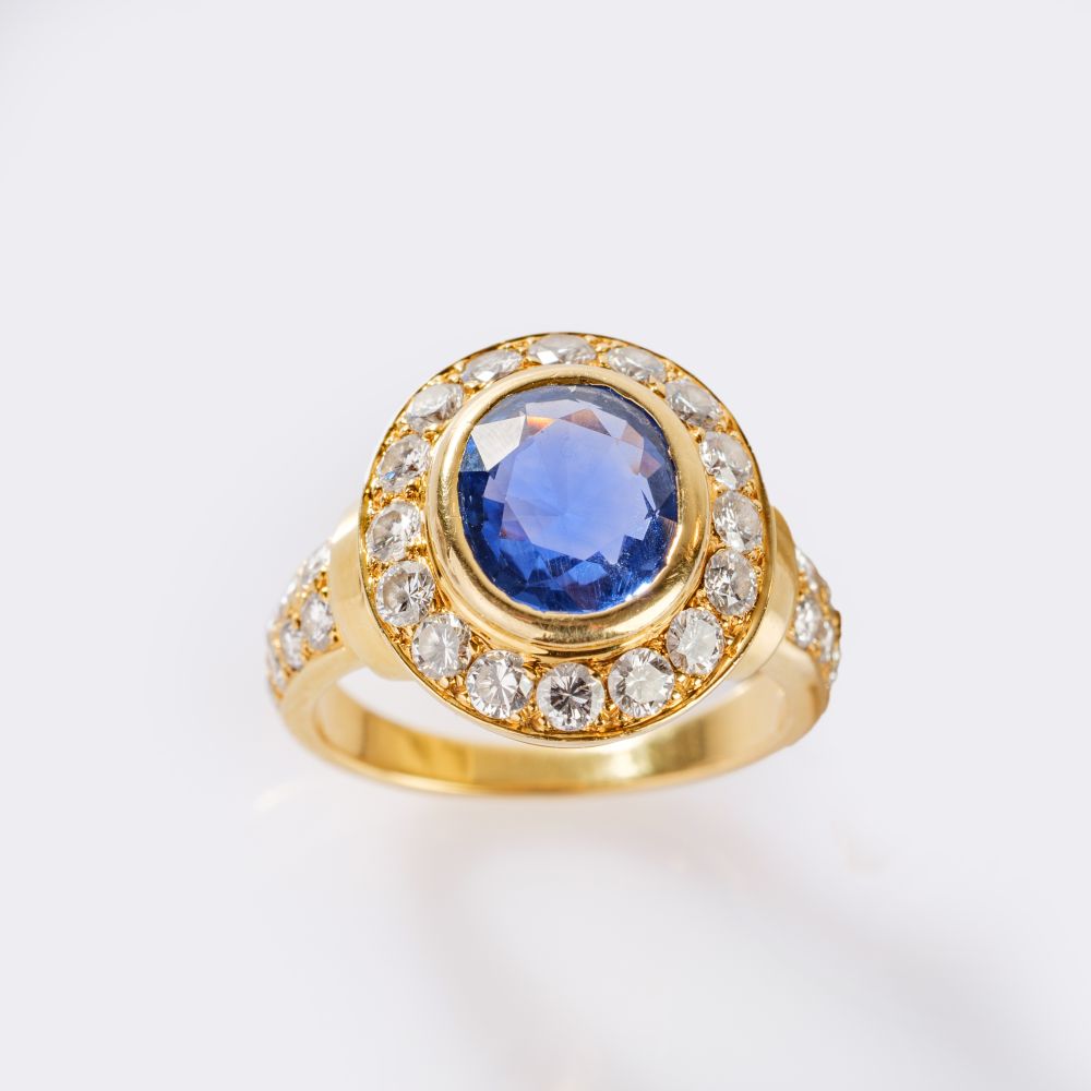Cartier - Sapphire-Diamond Ring Sapphire-Diamond Ring