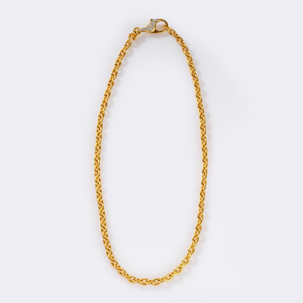 Gold Kette mit Brillant-Schließe Gold Kette mit Brillant-Schließe