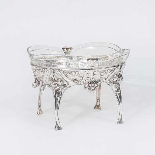 Jugendstil-Jardinière mit Ginkgo-Dekor