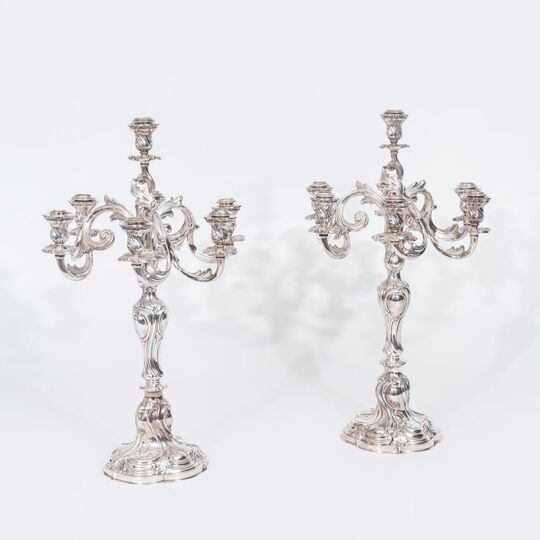 A Pair of Opulent Seven-armed Girandoles