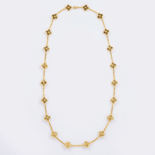 Langes Gold Collier 'Alhambra 20 Motive'