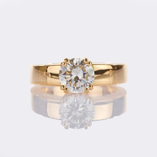 Feiner Solitär Brillant Ring
