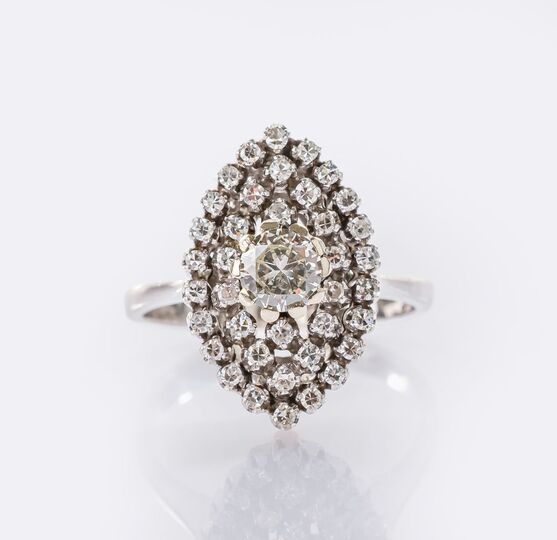 Navette Diamond Ring