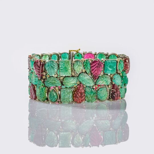 Tutti-Frutti Edelstein-Brillant Armband