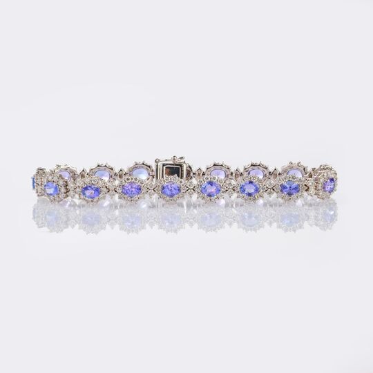 Fine Tanzanite-Diamond Bracelet