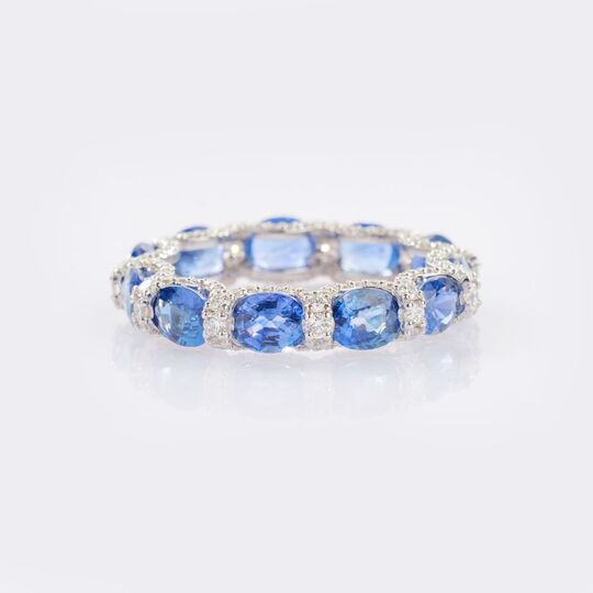 Saphir-Brillant Ring