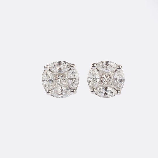 Paar feiner Diamant Ohrstecker