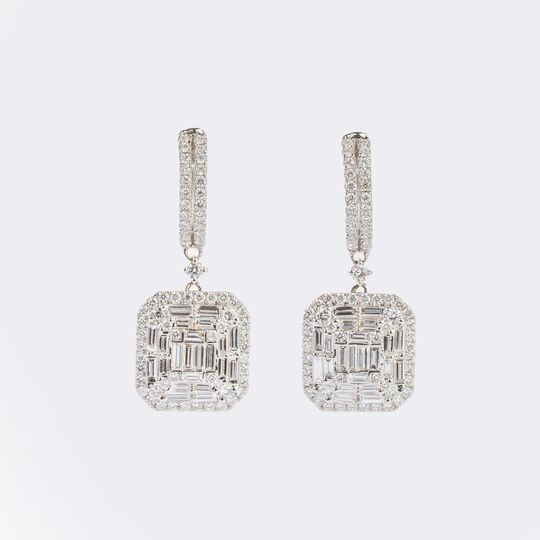 Paar Diamant Ohrringe