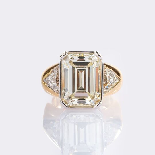 Spectacular Emerald Cut Diamond Ring