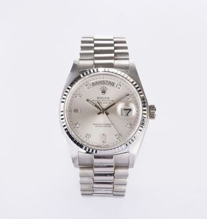 Men's Wristwatch 'Day-Date 36' White Gold with Diamonds