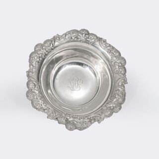 A Bowl with Chrysanthemums and Cloverleafs
