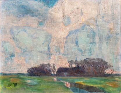 Kleiseerkoog mit Wolkenhimmel