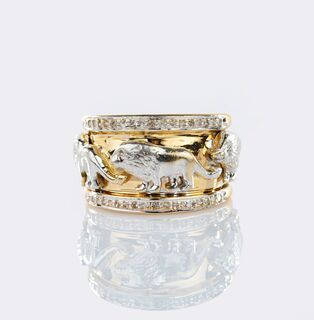 Gold Ring 'Lions'