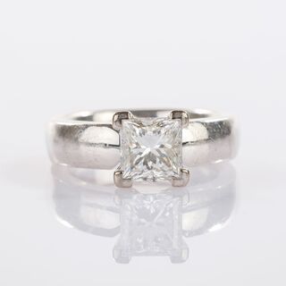 River Princess-Cut Diamond Solitaire Ring