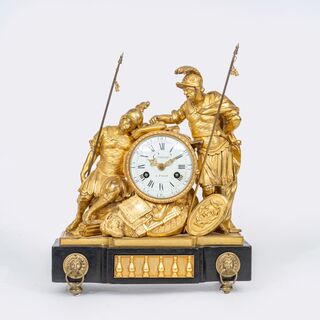 Cronier à Paris - Empire Figurine Pendule 'Allégorie de la fin de la guerre' Empire Figurine Pendule 'Allégorie de la fin de la guerre'