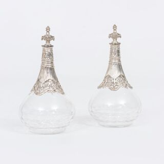 Koch & Bergfeld - A Pair of Small Vinegar and Oil Carafes A Pair of Small Vinegar and Oil Carafes