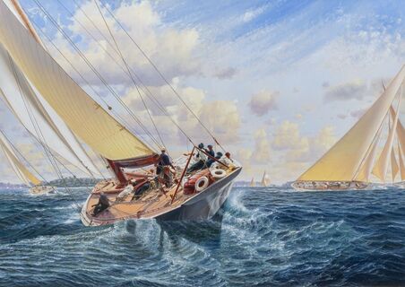 Die Enterprise aus New York in einer Regatta