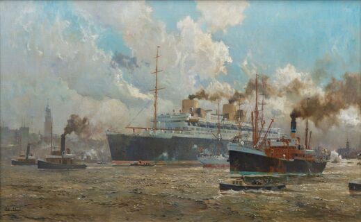 The Europa in the Port of Hamburg