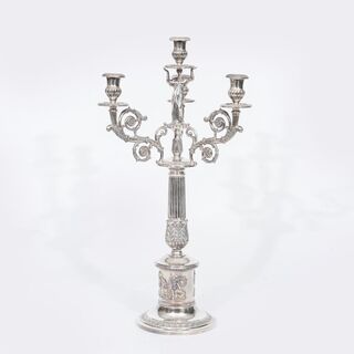 Bruckmann & Söhne, gegr. 1805 in Heilbronn - Vierarmige Girandole mit Karyatide Vierarmige Girandole mit Karyatide