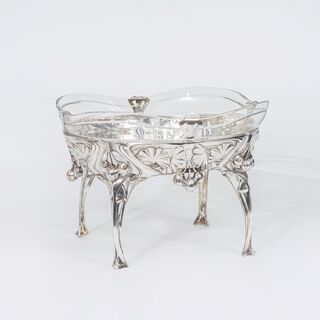 An Art Nouveau Jardinière with Ginkgo Decor