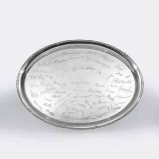 An Oval Tray with Engravings