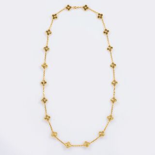 Langes Gold Collier 'Alhambra 20 Motive'