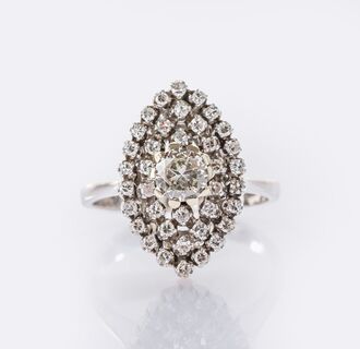 Navette Diamond Ring