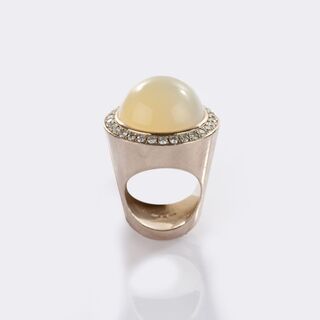 Moonstone Diamond Cocktailring
