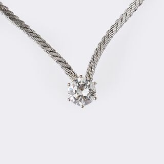 Diamond Solitaire on Necklace