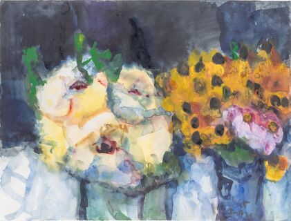 Floral still life with vases