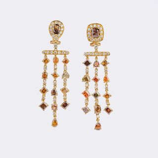 Pair of Fancy Diamonds Earrings