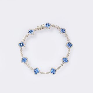 Sapphire Diamond Clover Bracelet