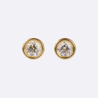 Pair of Diamond Solitaire Stud Earrings