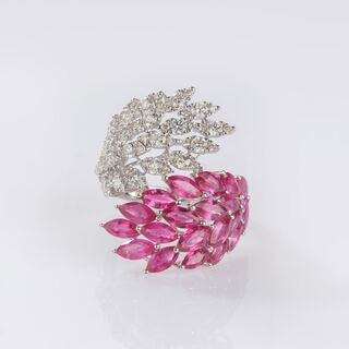 Ruby Diamond Cocktailring