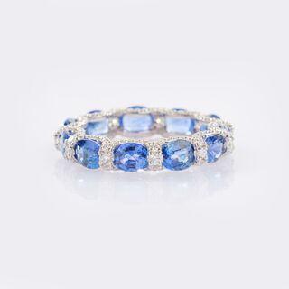 Sapphire-Diamond Ring
