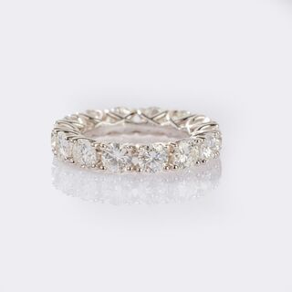 High-Carat Rivière Diamond Ring
