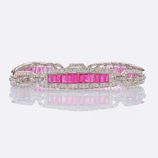 Colour-fine Ruby Diamond Bracelet