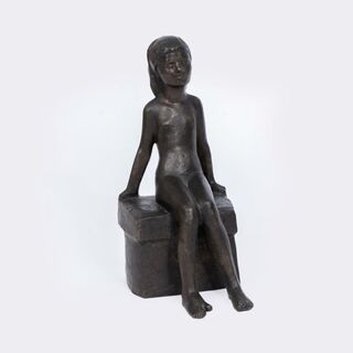 A Sitting Young Girl