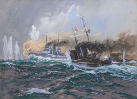German Torpedo Boats attacking during the Battle of Jutland