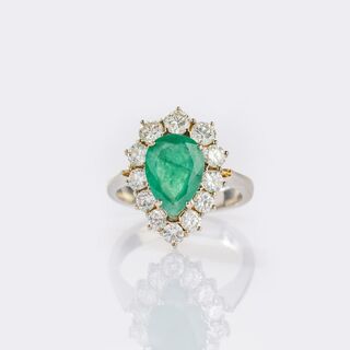 Emerald-Diamond Ring