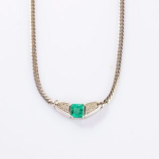 Emerald-Diamond Neckalce