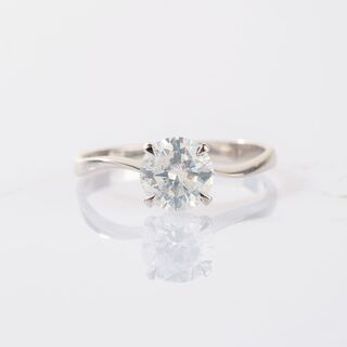 River Solitaire Diamond Ring