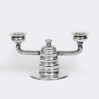 A Modern Two Branch Candelabra